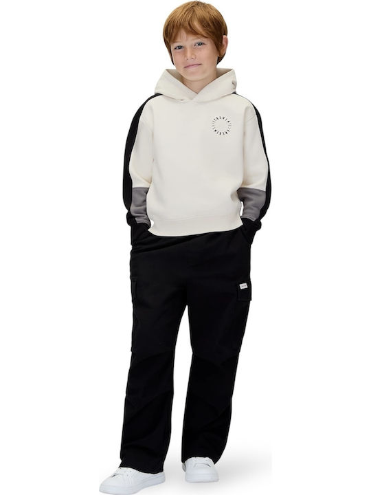 Kids Sweatshirt with Hood Ecru