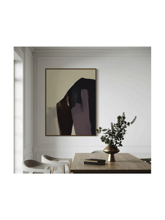 Πίνακας Ζωγραφικής Καμβά Beige Blue World 90x130 Cm