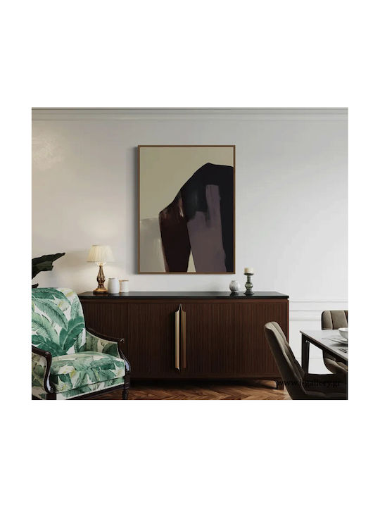 Πίνακας Ζωγραφικής Καμβά Beige Blue World 90x130 Cm