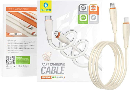 Blueo USB-C to Lightning Cable 20W Πορτοκαλί 1.5m
