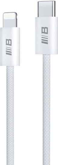Blueo Braided USB-C to Lightning Cable 60W Λευκό 2m