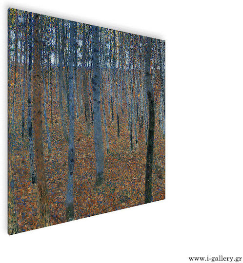 Canvas Painting Beech Forest Klimt 30x30 Cm