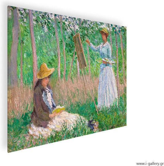 Painting Canvas In Woods At Giverny Monet 150x100 Cm
