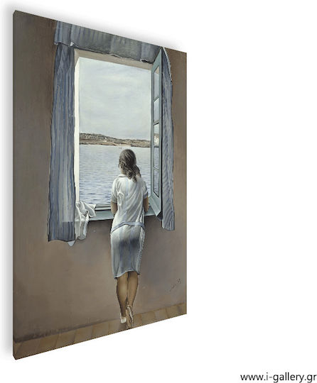 Painting Canvas Dali Figure At Window 60x90 Cm