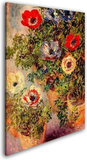 Anemonen Monet Gemälde Replik auf Segeltuch Angebot 50x70 cm