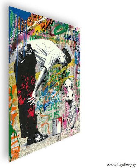 Πίνακας Καμβά Smile To Life Street Art 30x40 Cm