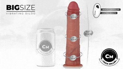 Cock Miller Realistic Vibrator with Remote Control 21.5cm Flesh