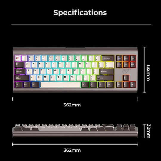 Havit KB896L Gaming Mechanical Keyboard with RGB lighting (English US) Green