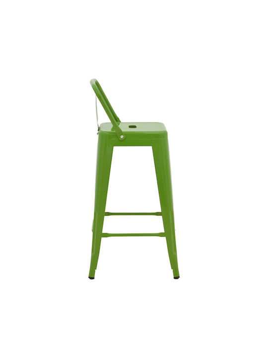 Stool Bar with Backrest Metallic Utopia Utopia Green Shade 42x42x86cm