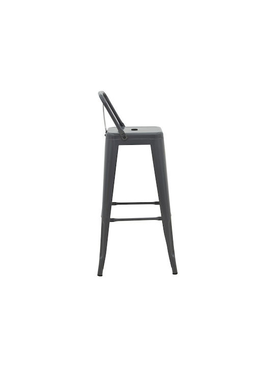 Табуретка Бар с гръбнак Метално Utopia Utopia Anthracite Shade 42x42x86бр