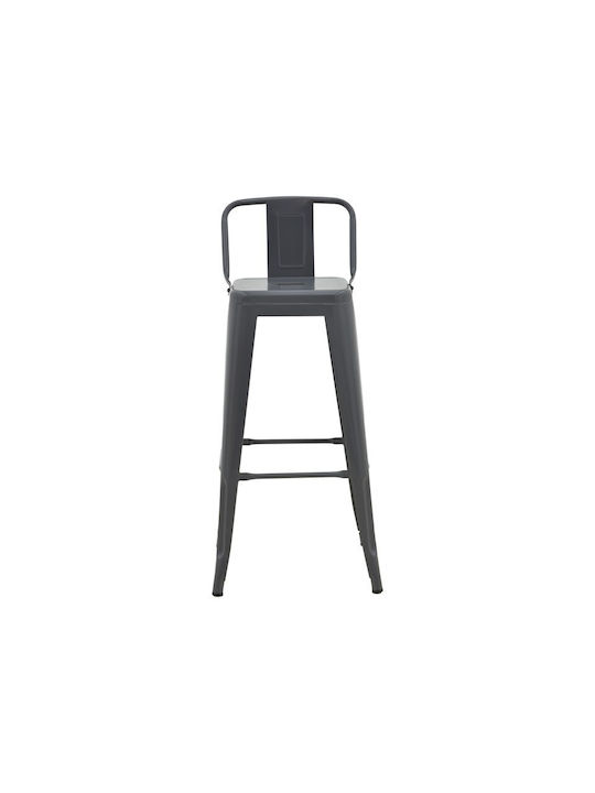 Табуретка Бар с гръбнак Метално Utopia Utopia Anthracite Shade 42x42x86бр