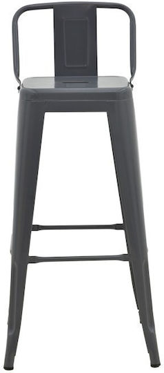 Stool Bar with Backrest Metallic Utopia Utopia Anthracite Shade 42x42x86cm