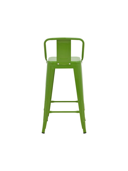 Stool Bar with Backrest Metallic Utopia Utopia Green Shade 42x42x86cm