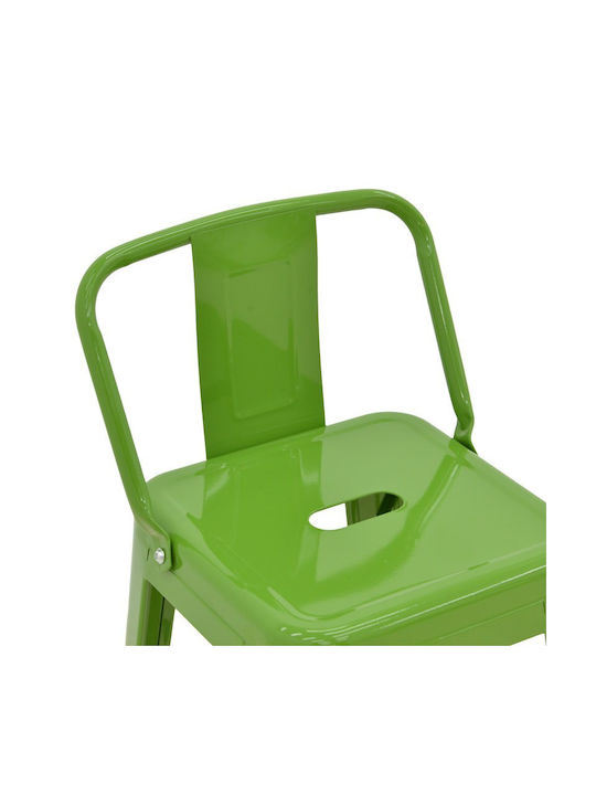 Stool Bar with Backrest Metallic Utopia Utopia Green Shade 42x42x86cm