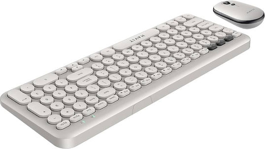 Havit KB254GCM Kabellos Tastatur & Maus Set Englisch US Light Gray