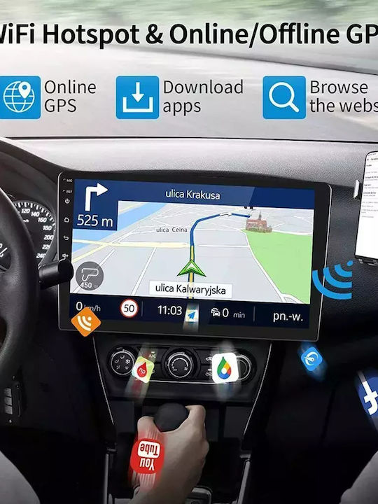 Auto-Audiosystem für Hyundai i20 2008-2012 (Bluetooth/USB/WiFi/GPS/Apple-Carplay/Android-Auto) mit Touchscreen 9"