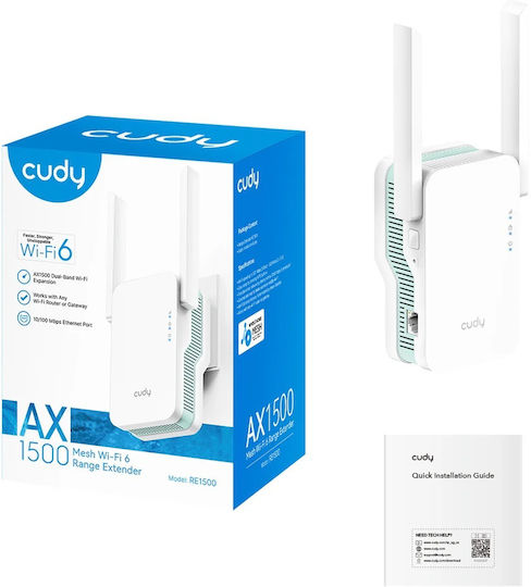 Cudy RE1500 v1 Mesh WiFi Extender Dual Band (2.4 & 5GHz) 1500Mbps