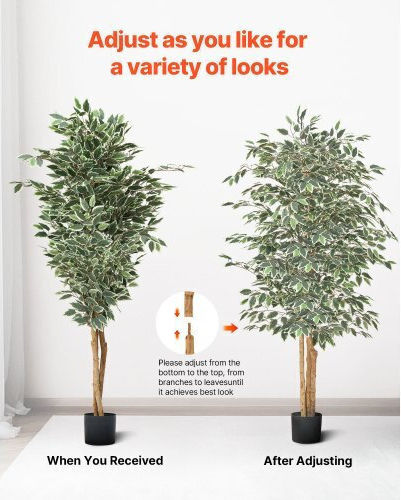 Изкуствено растение в саксия Ficus Lyrata Green 180см Vevor