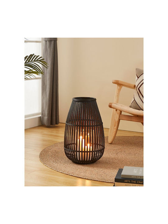 Eglo Bunawan Tabletop Bamboo Lantern Black 45.5x45.5x30cm