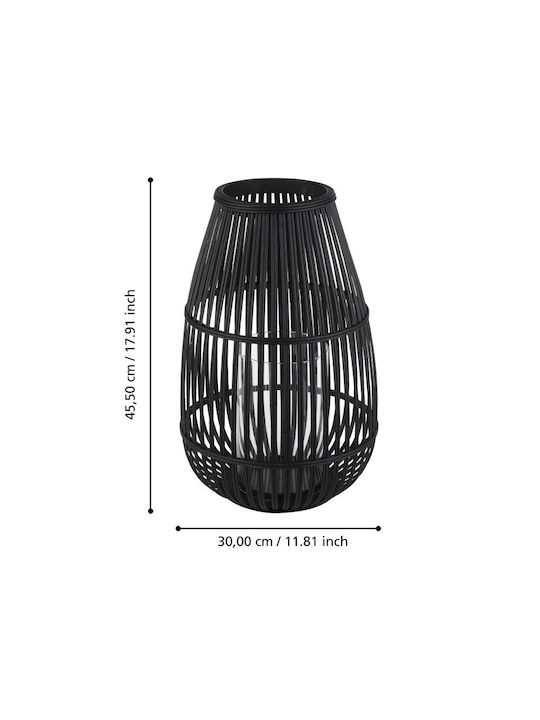 Eglo Bunawan Tabletop Bamboo Lantern Black 45.5x45.5x30cm