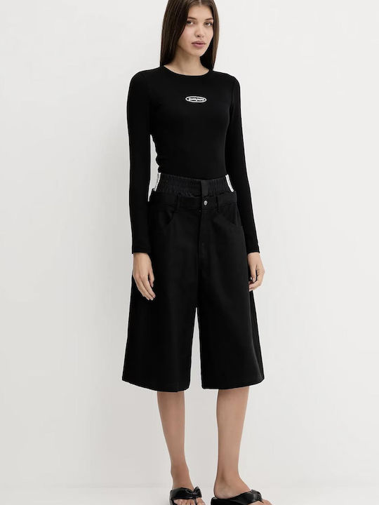 Women's Blouse Cotton Long Sleeve Black