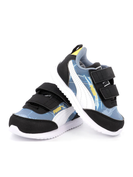 R78 Kids Sneakers with Hoop & Loop Closure Light Blue