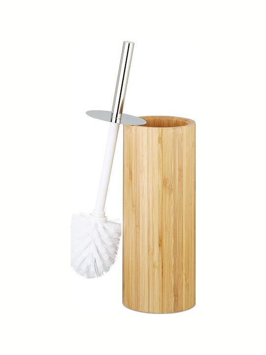 Relaxdays Inox Toilet Brush Beige