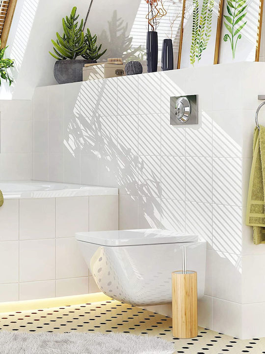 Relaxdays Inox Toilet Brush Beige