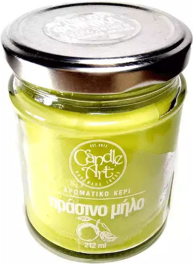 Candle n'Art Αρωματικό Κερί σε Βάζο με Άρωμα Με Αιθέρια Έλαια Πράσινου Μήλου 212gr