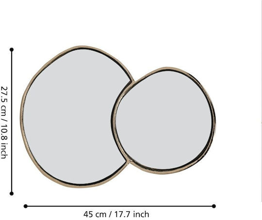 Eglo 24681 Wandspiegel Rechteckiger Gelber 45x45cm