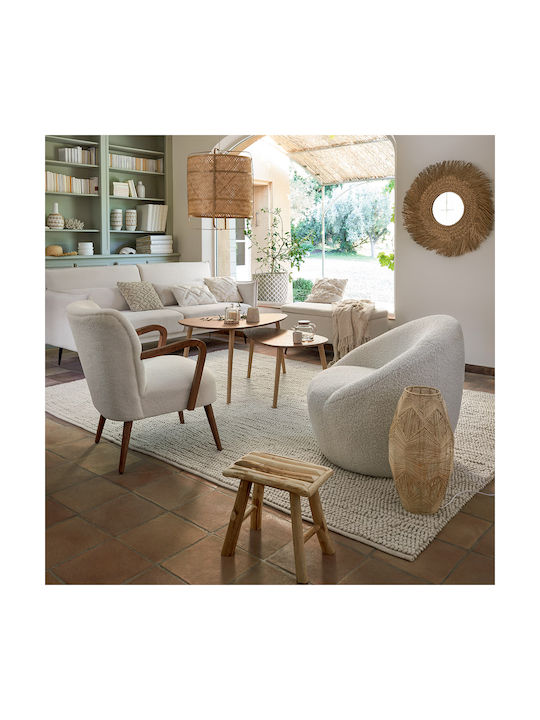 Living Room Wooden Woody Natural Stools 34x23x31cm