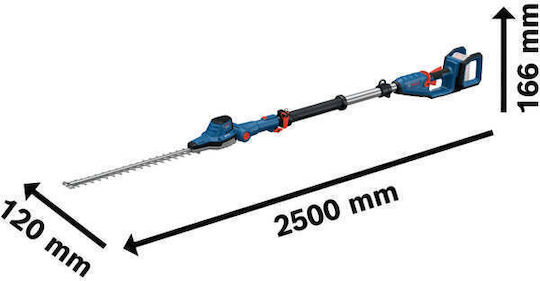Bosch GHE 18V-50 TP Μπορντουροψάλιδο Μπαταρίας 18V Τηλεσκοπικό με Μήκος Λάμας 50cm Solo