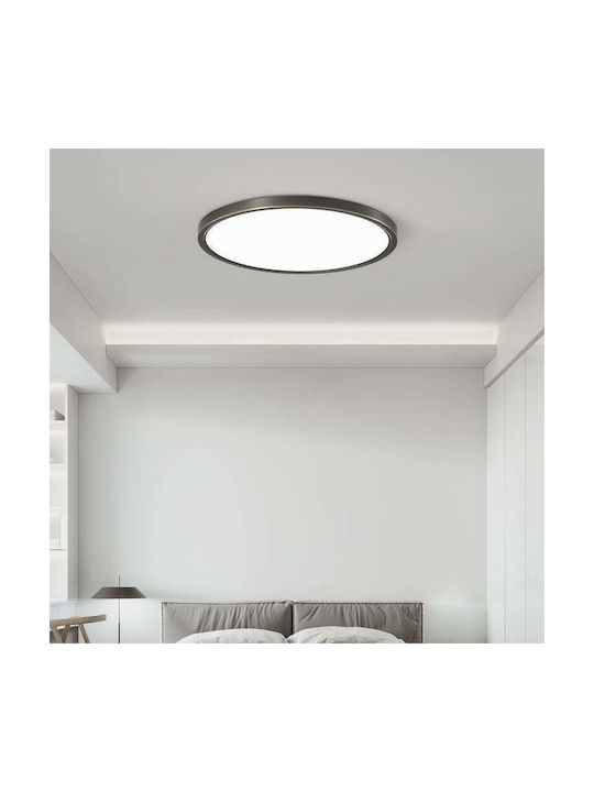 Lightex Sleng Super Slim Ceiling Mount Light 40cm Black with Integrated LED