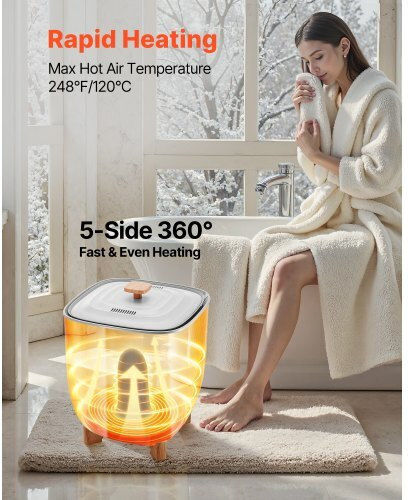 Vevor Gray Towel Warmer Bucket 25l Timer & LED Temperature Display Mjjrths25lle9ugvt001v2