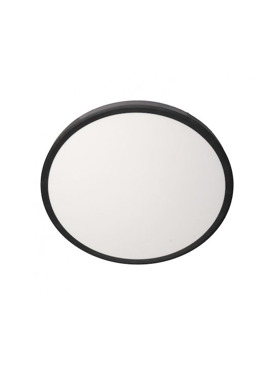 Lightex Sleng Super Slim Ceiling Mount Light 40cm Black with Integrated LED