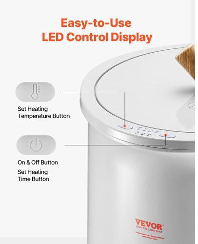 Vevor 20l Towel Warmer Bucket Led Light Timer Temperature Setting Gray