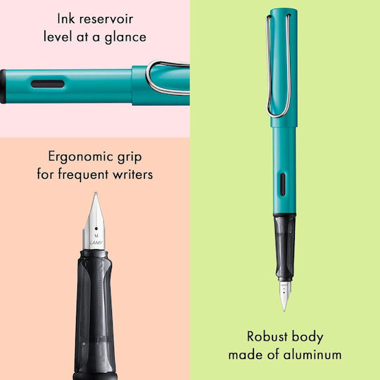 Lamy Al-star Писалка Fine Прозрачна от Алуминий с Червено Мастило