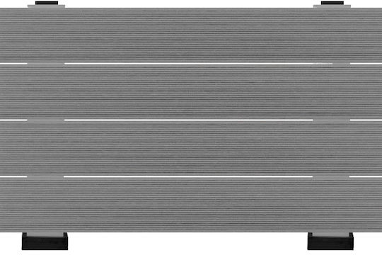 Mega Bazaar Deck Περίφραξης Κήπου από WPC 360x12x2εκ. Ανοιχτό Γκρι