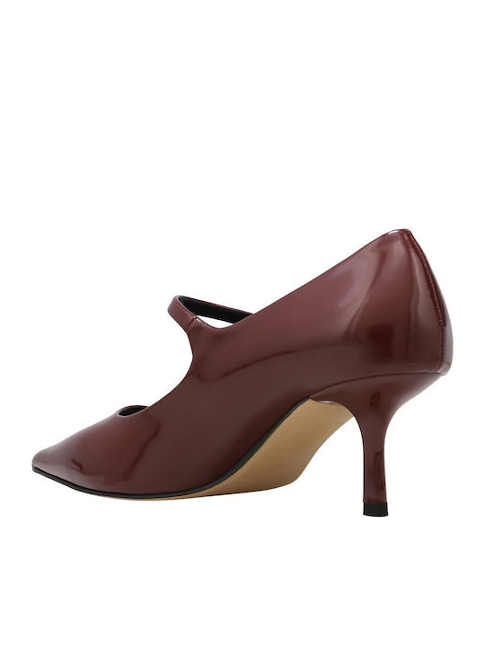 Women's Ballerina Shoes In Burgundy Colour