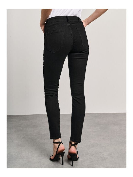 Sandra Women's Jean Trousers in Skinny Fit Black