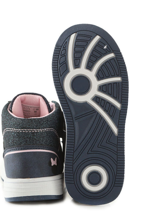 Minnie Mouse Kids Sneakers High with Scratch Navy Blue