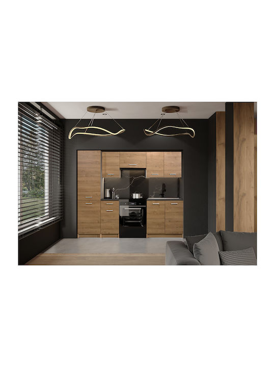 Комплект Кухненски Шкафове Висящи и Подови Дъбове 230x60x57бр