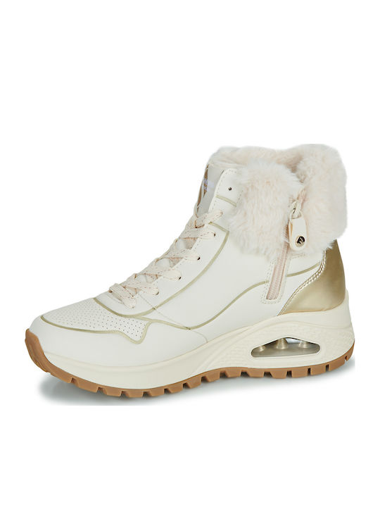 Uno Rugged Women's Ankle Boots Platform White