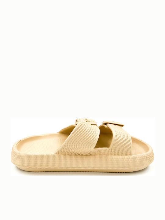 Flache Sandalen für Damen in Beige Farbe