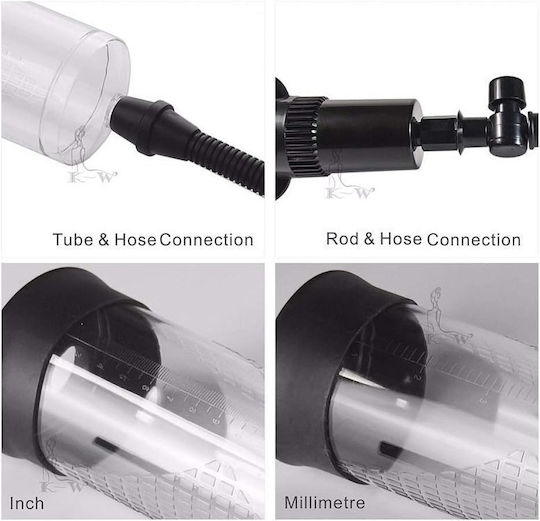 Smd Big Man Penis Enlargement Pump Silicone Vagina Sleve Αεραντλία Επιμήκυνσης Πέους Είσοδο Αιδοίου 25cm Black
