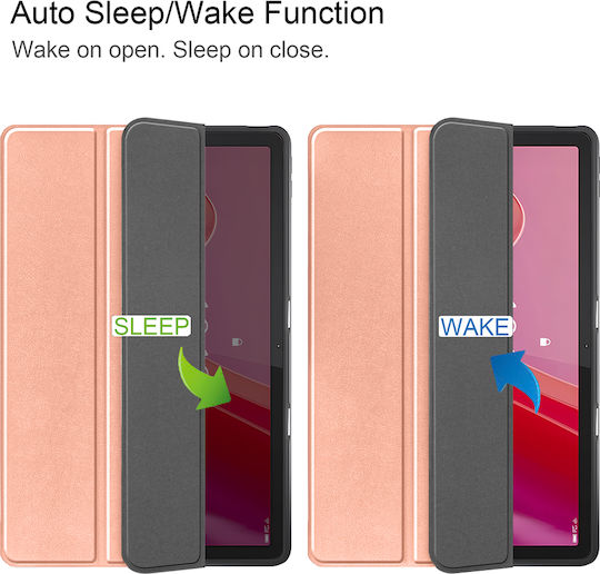 Sonique Smartcase Slim Flip Cover Ανθεκτική Ροζ Χρυσή (Lenovo Tab M11 11)