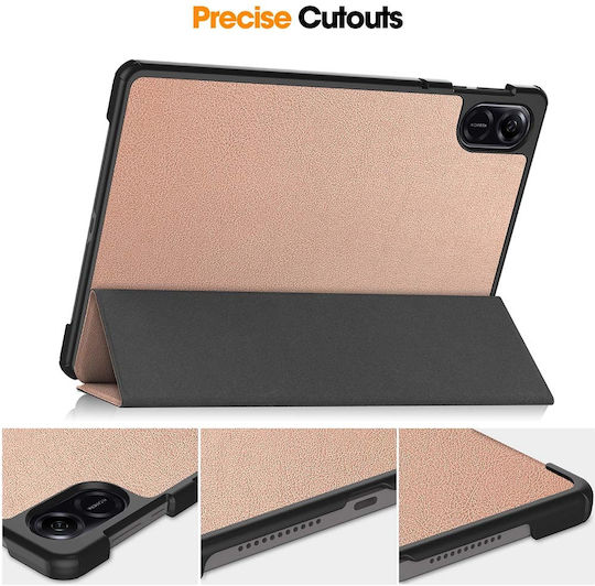 Sonique Flip Cover Ανθεκτική Ροζ Χρυσή (Honor Pad X9 11.5'', Pad X8 Pro 11.5)