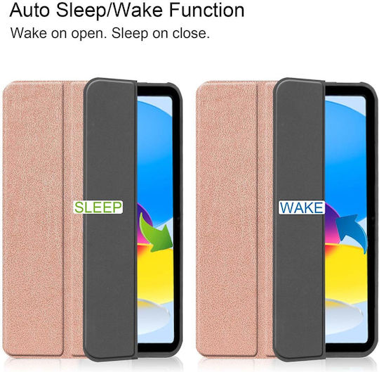 Sonique Flip Cover Ανθεκτική Ροζ Χρυσή (Apple iPad 10th Gen 10.9" (2022))