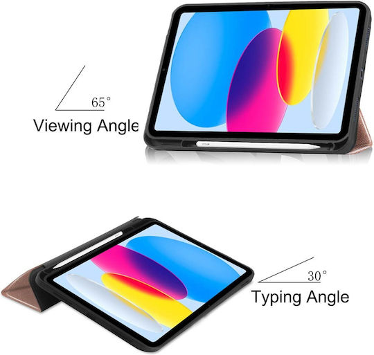 Sonique Flip Cover Ανθεκτική Ροζ Χρυσή (Apple iPad 10th Gen 10.9" (2022))
