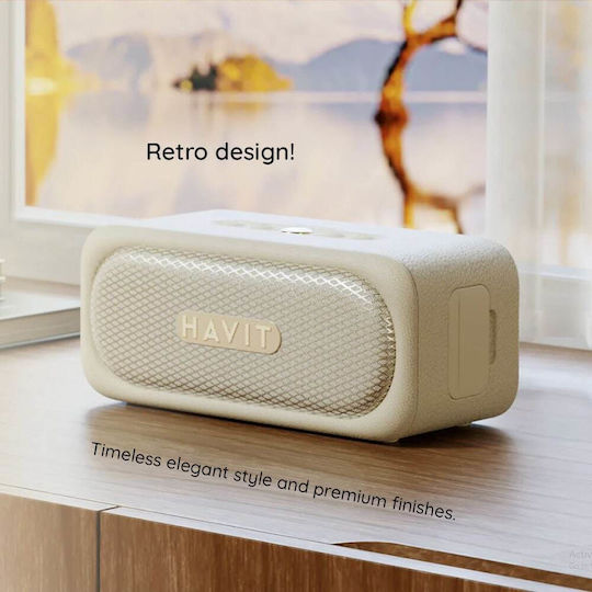 Havit SK905BT Αδιάβροχο Ηχείο Bluetooth 20W με Διάρκεια Μπαταρίας έως 25 ώρες Μπεζ